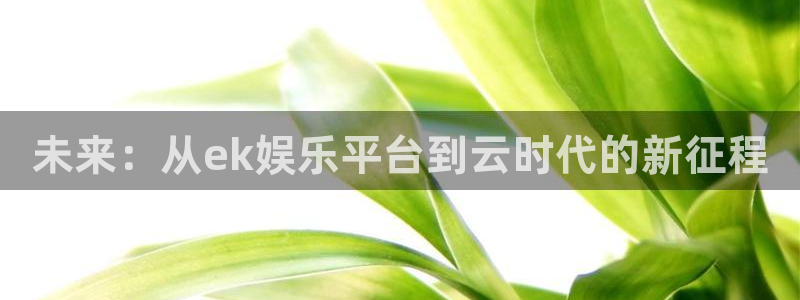 jdb电子体育平台登录入口：未来：从ek娱乐平台到云时代的新征程