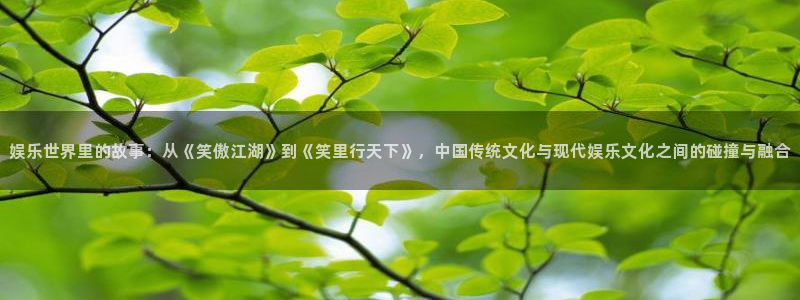 jdb电子平台招商：娱乐世界里的故事：从《笑傲江湖》到《笑里行天下》，中国传统文
